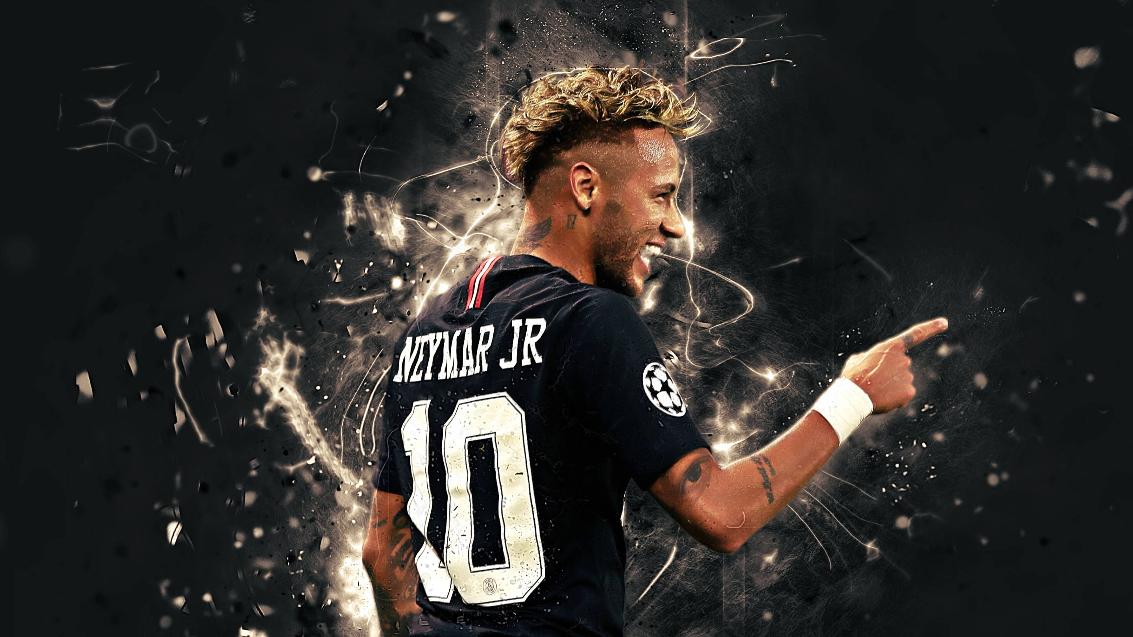 Neymar 4K Beyaz Işıklar Duvar Kağıdı