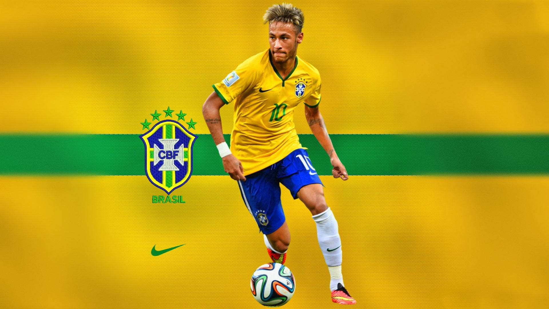 Neymar 4K CBF Logolu Duvar Kağıdı