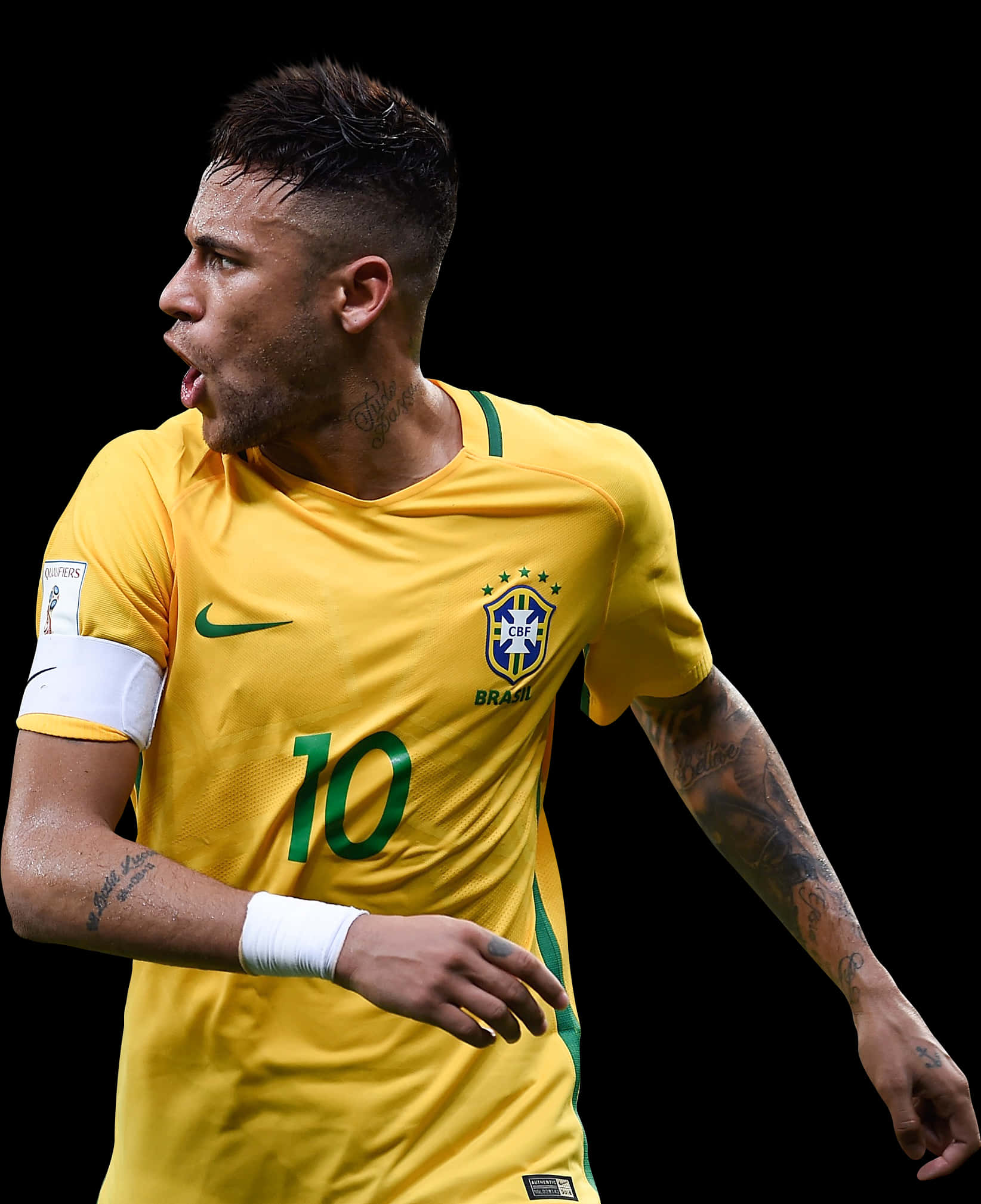 Neymar Brezilya Formasıyla Aksiyonda Duvar Kağıdı