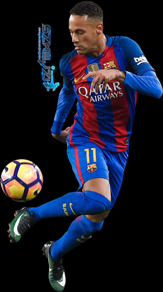 Neymar F C Barcelona Aksiyon Çekimi Duvar Kağıdı