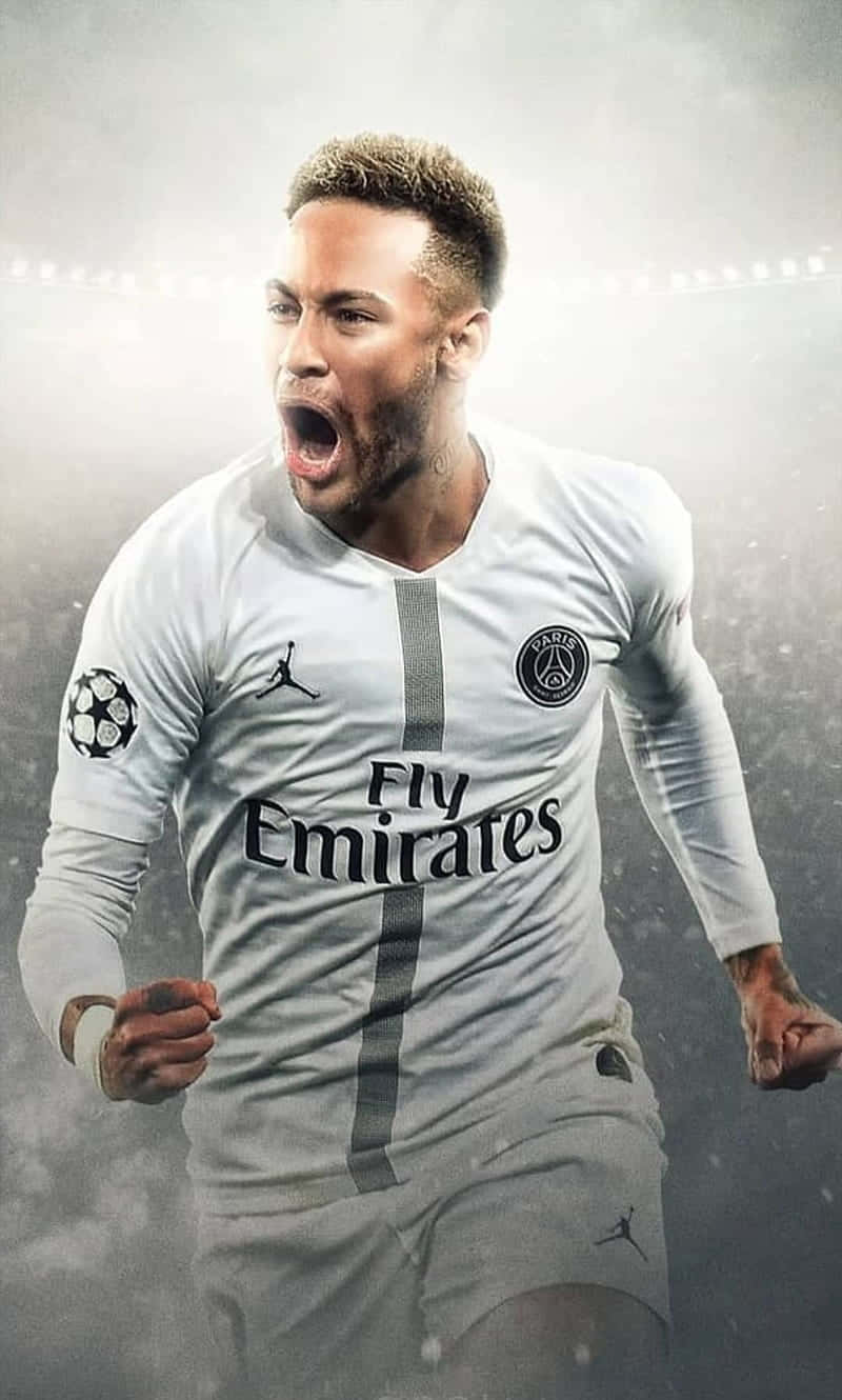 Neymar gol attıktan sonra kutlama yapıyor Duvar Kağıdı