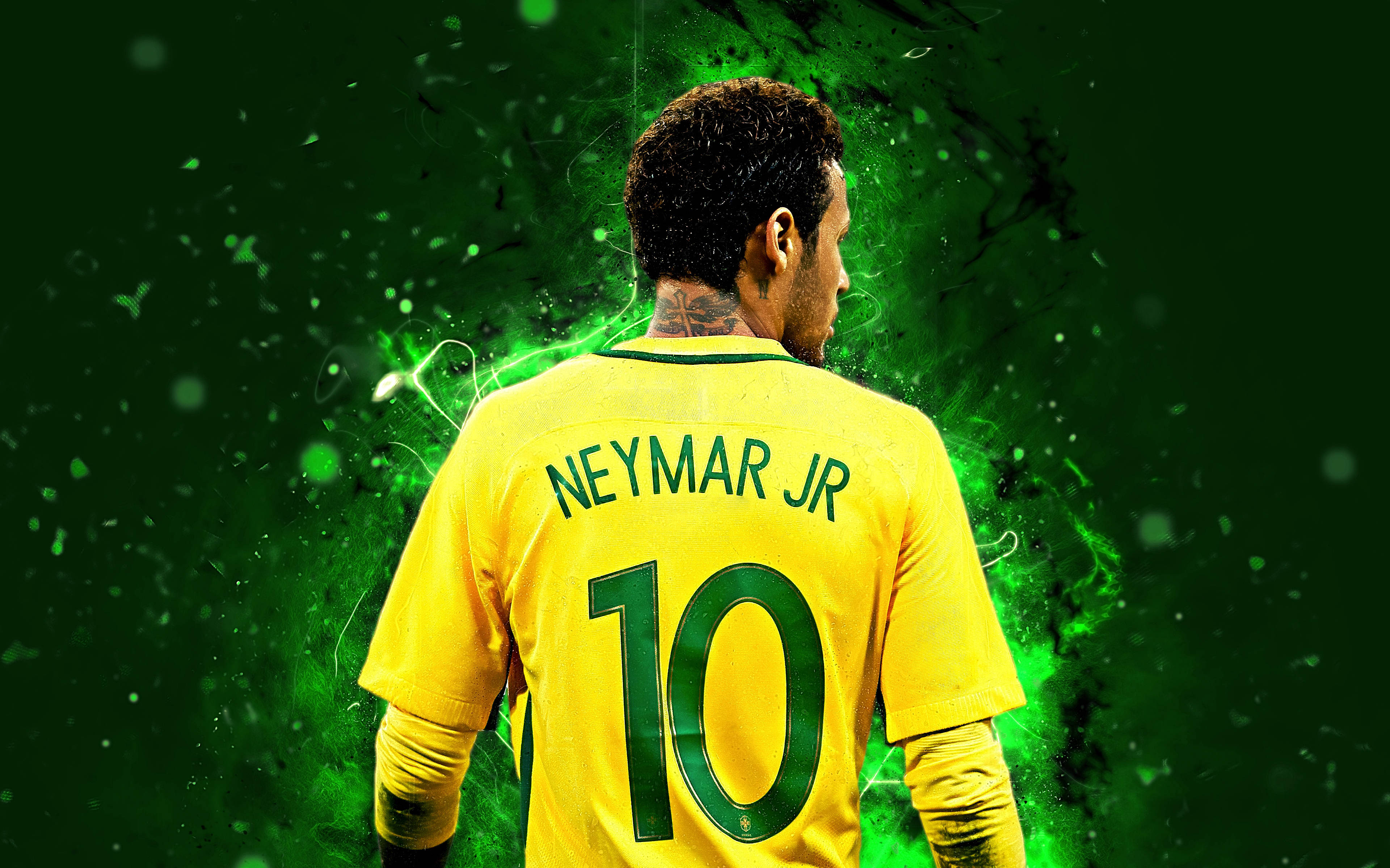 Neymar Jr Brezilya Forması Duvar Kağıdı