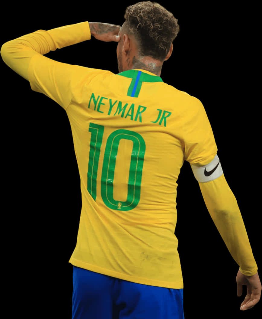 Neymar Jr Brezilya Forma 10 Numarası Duvar Kağıdı