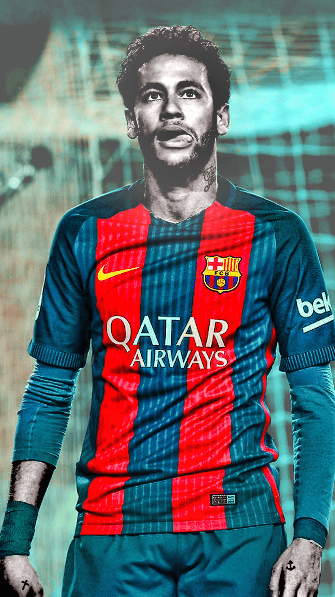 Neymar Jr parlak renkleri kucaklıyor Duvar Kağıdı