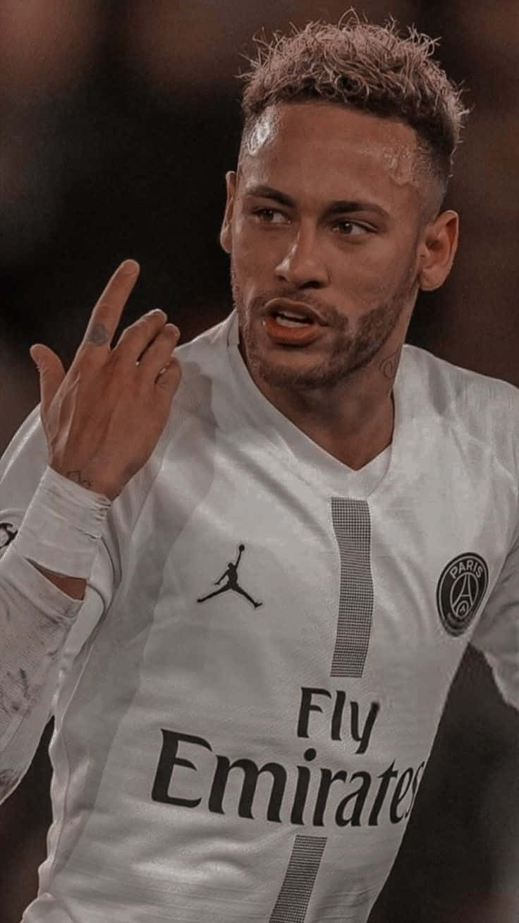 Neymar Jr. top sürüyor. Duvar Kağıdı