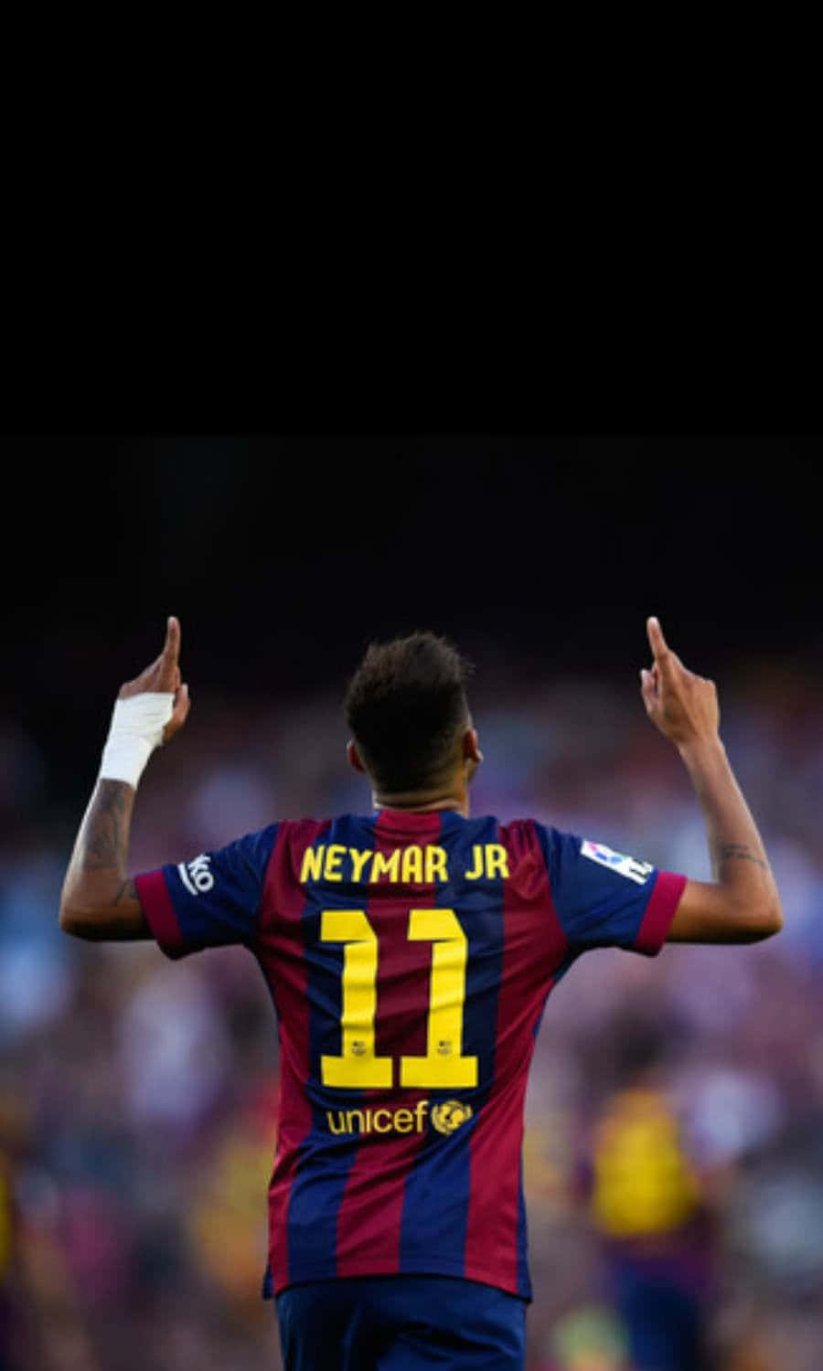 Neymar Parmak Kaldırıyor iPhone Duvar Kağıdı