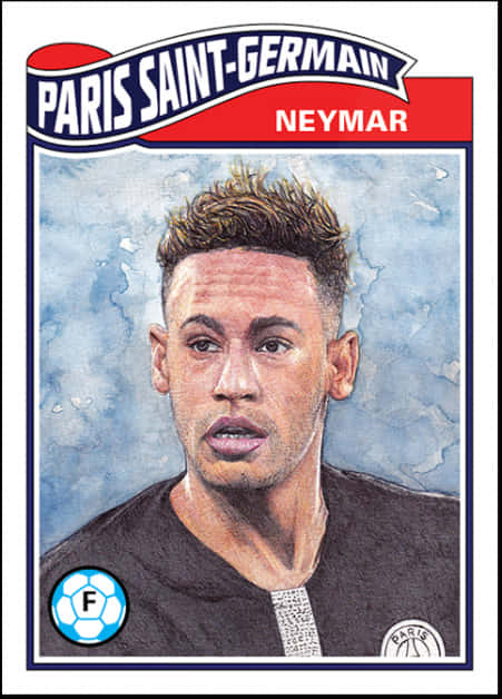 Neymar PSG Portre Kartı Duvar Kağıdı