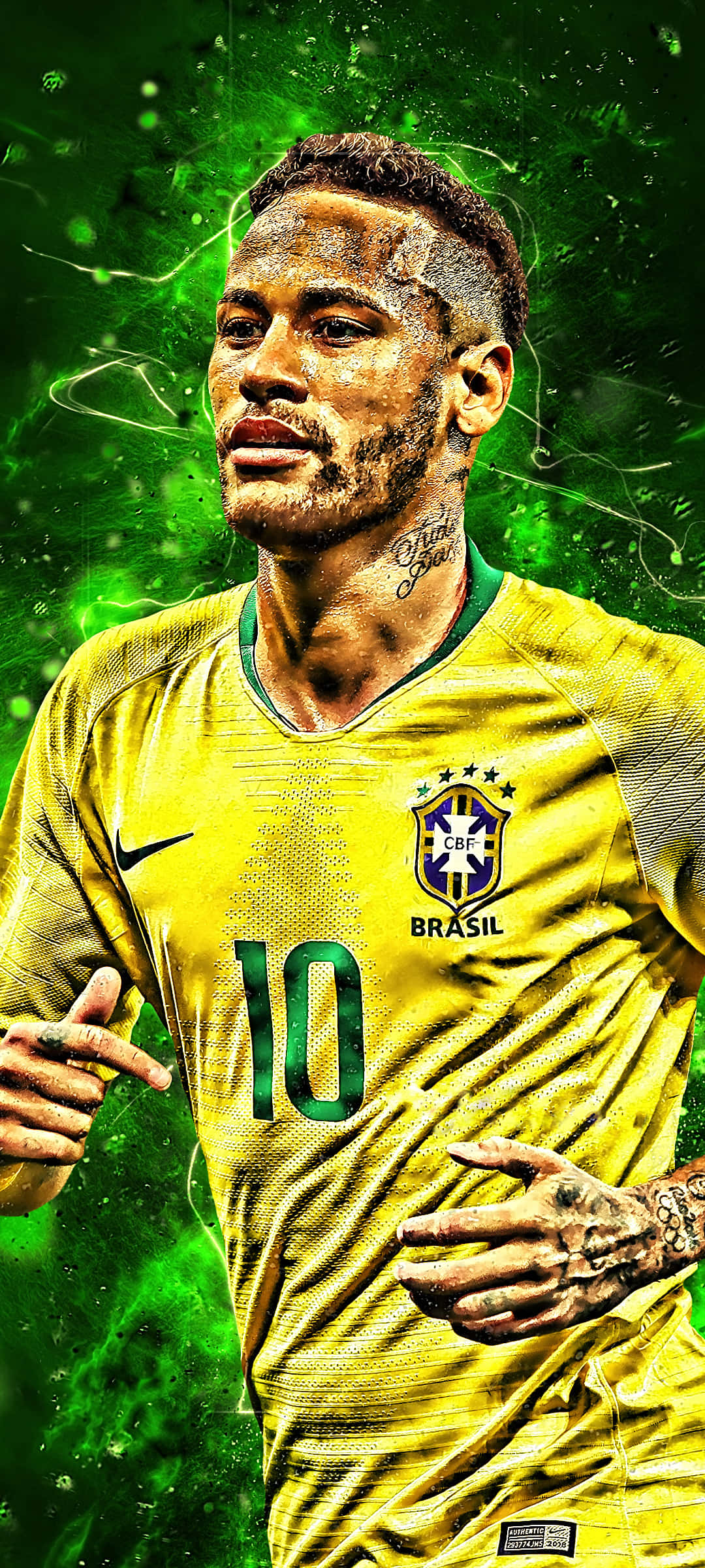 Neymar Sarı Forma iPhone Duvar Kağıdı