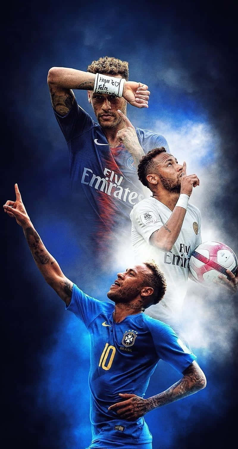 Neymar top kontrolünü sergiliyor Duvar Kağıdı