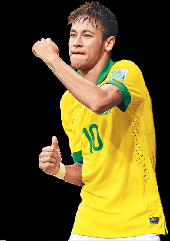 Neymar Zafer Kutlaması Brezilya Forması Duvar Kağıdı