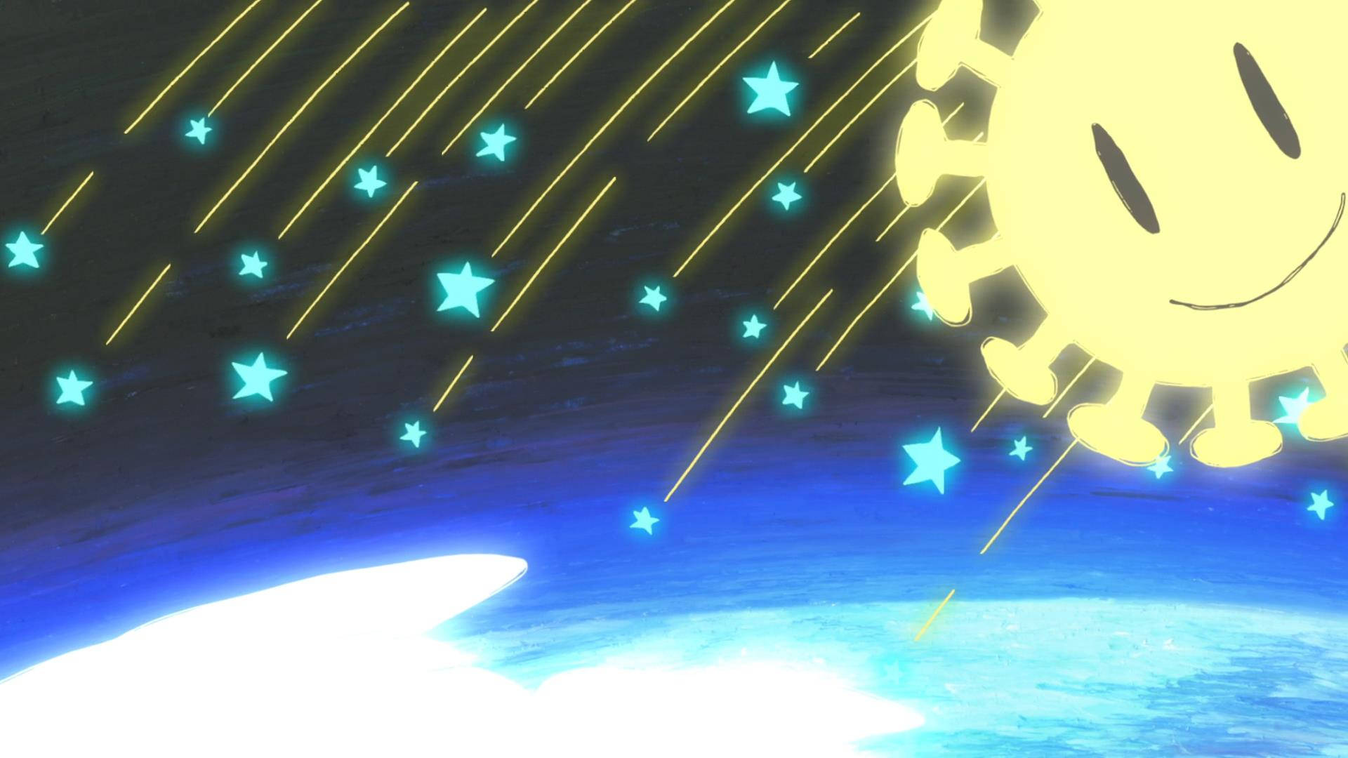 Nichijou Güneş ve Yıldızlar Duvar Kağıdı