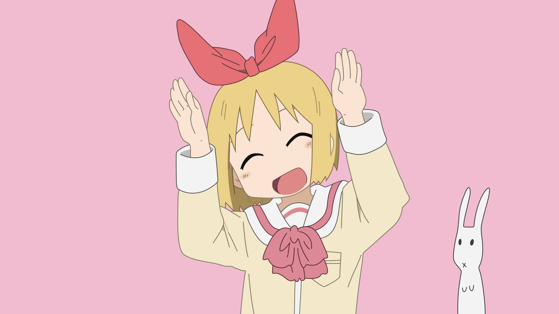 Nichijou Mutlu Haruna Tavşanla Duvar Kağıdı