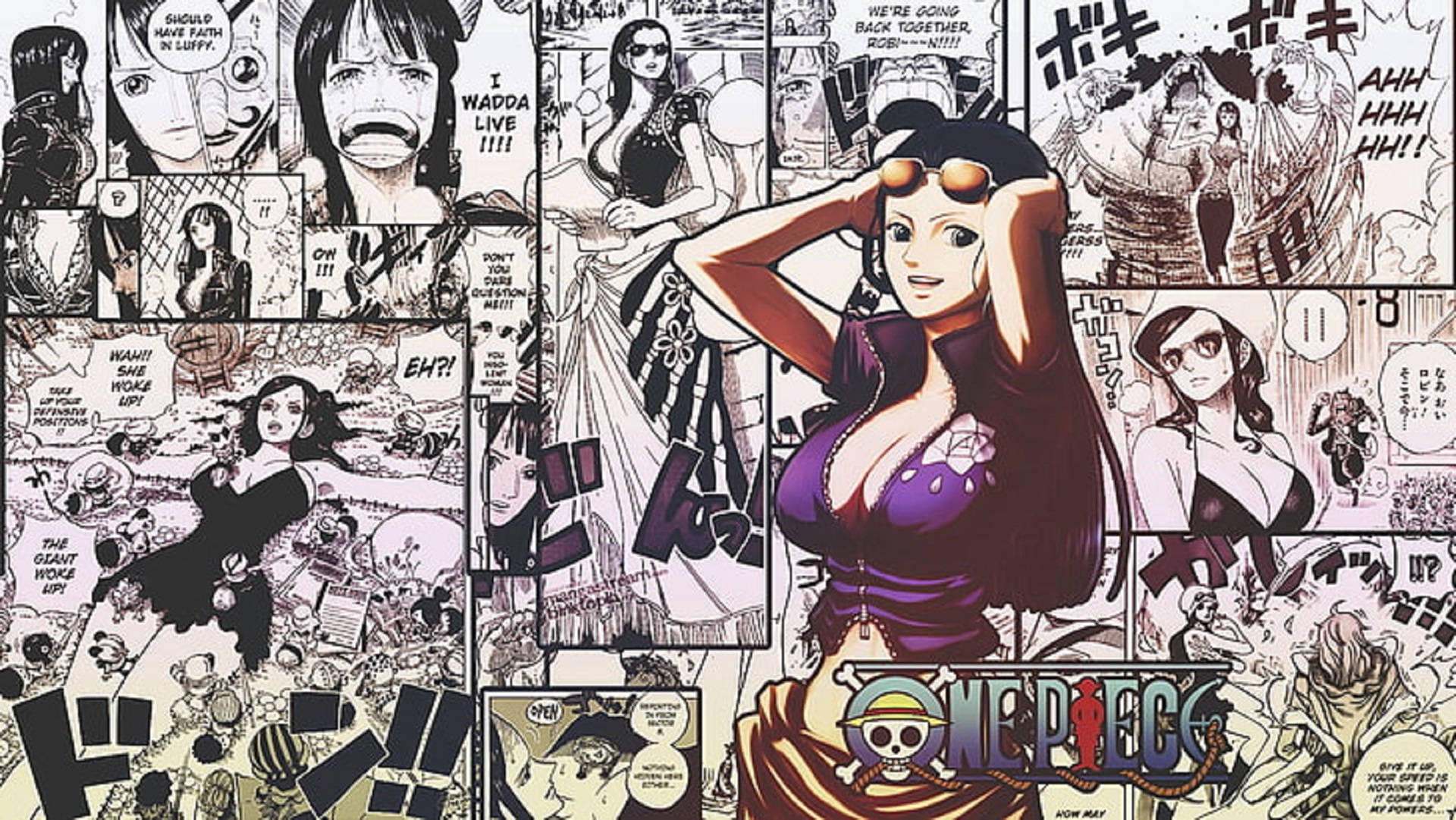 Nico Robin Manga Paneli Duvar Kağıdı