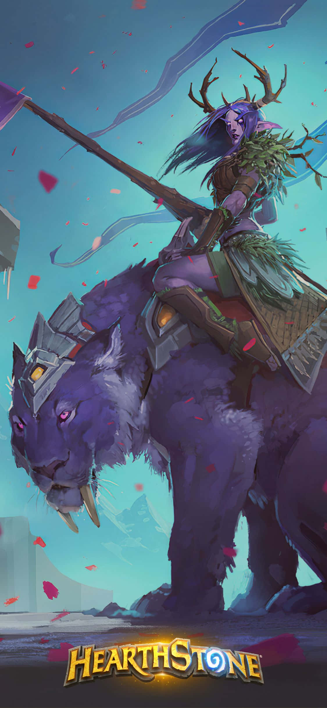 Night Warrior Elf iPhone XS Hearthstone Background Duvar Kağıdı