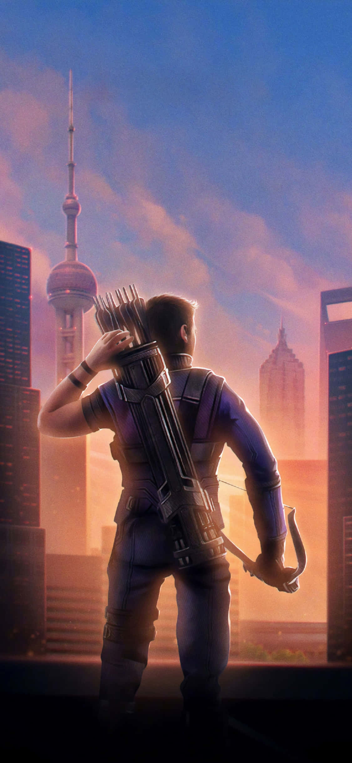 "Nihai koruyucu, Hawkeye dünyamızı güvende tutuyor." Duvar Kağıdı