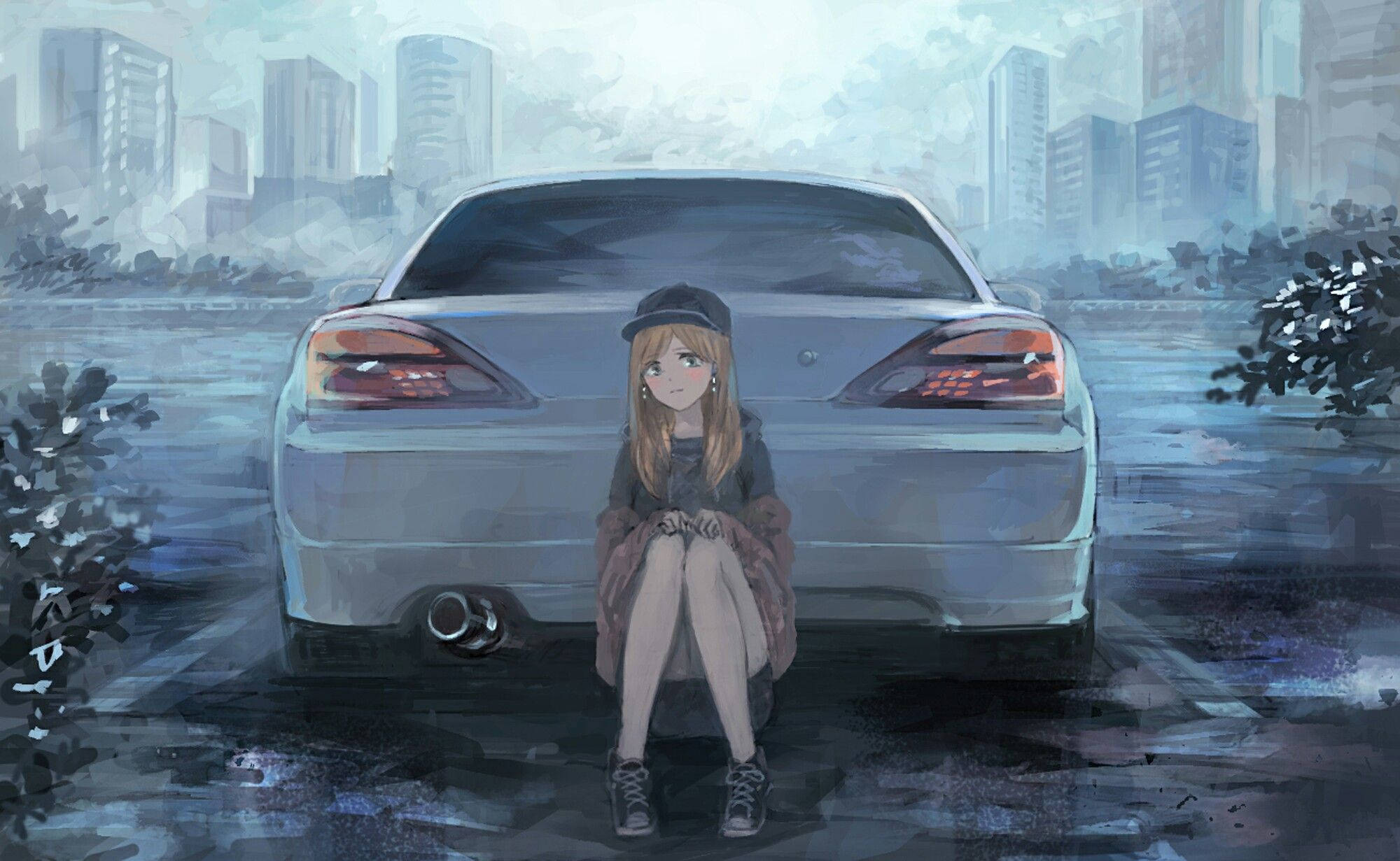 Nissan Silvia Araba Anime Duvar Kağıdı