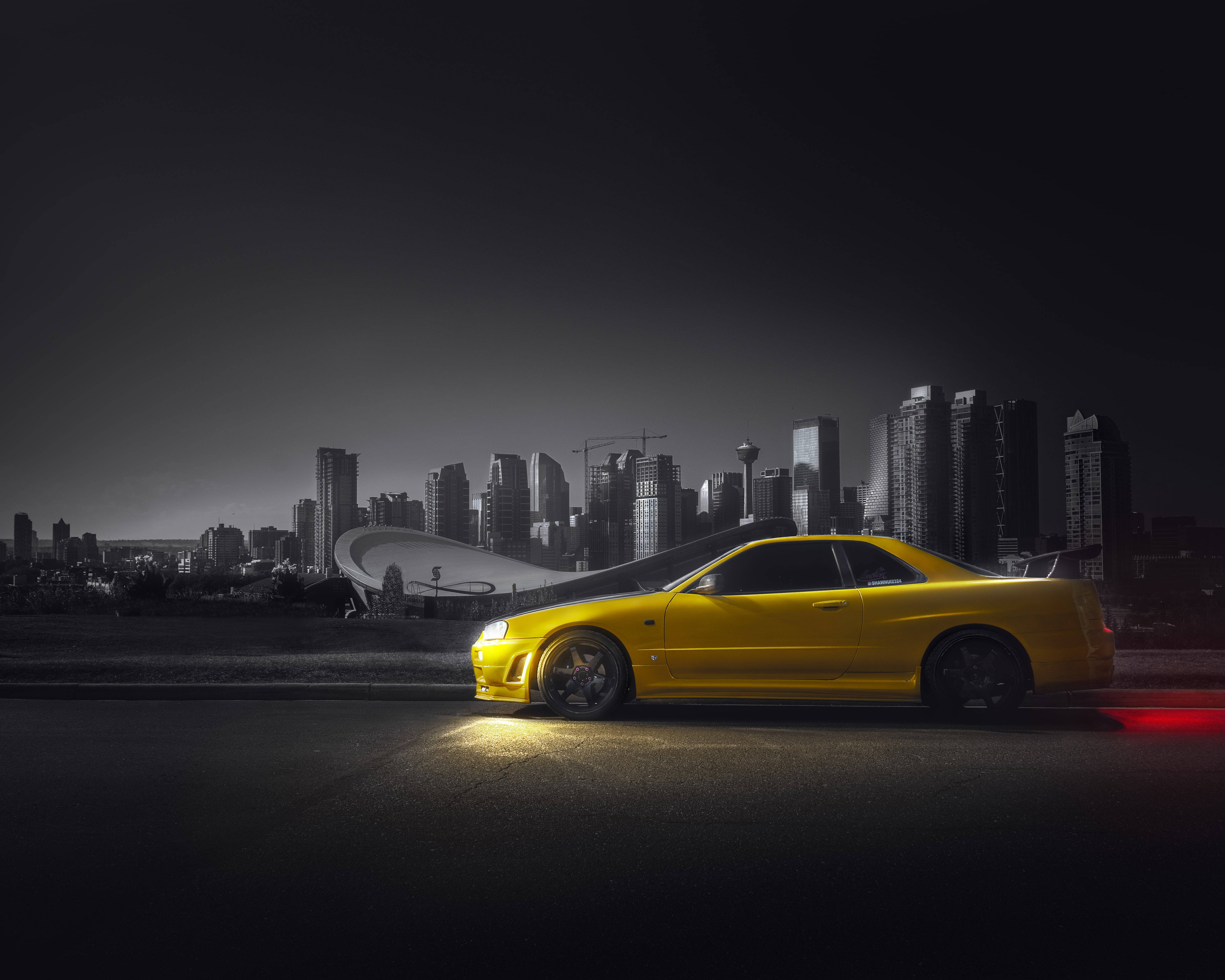 Nissan Skyline Gtr R34 Renk Sıçraması Duvar Kağıdı