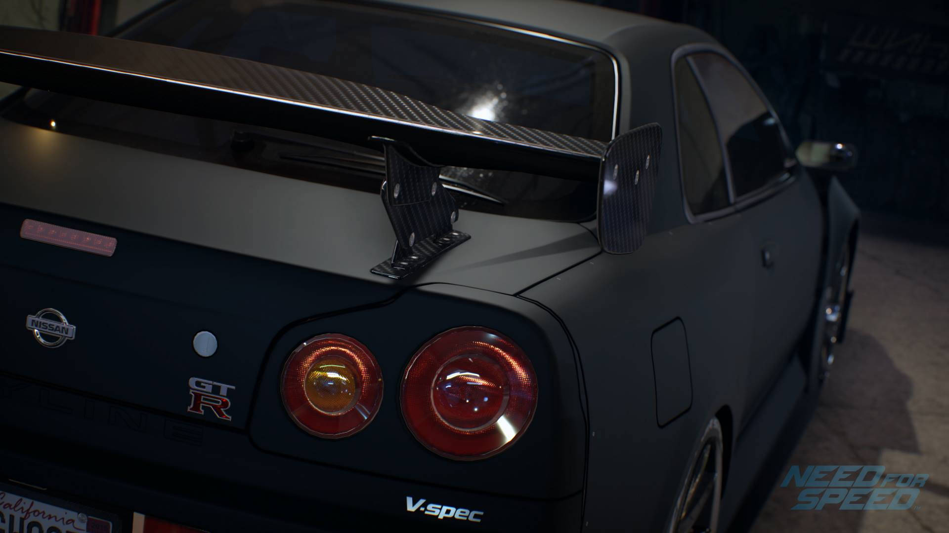 Nissan Skyline GTR R34 Mat Siyah Duvar Kağıdı