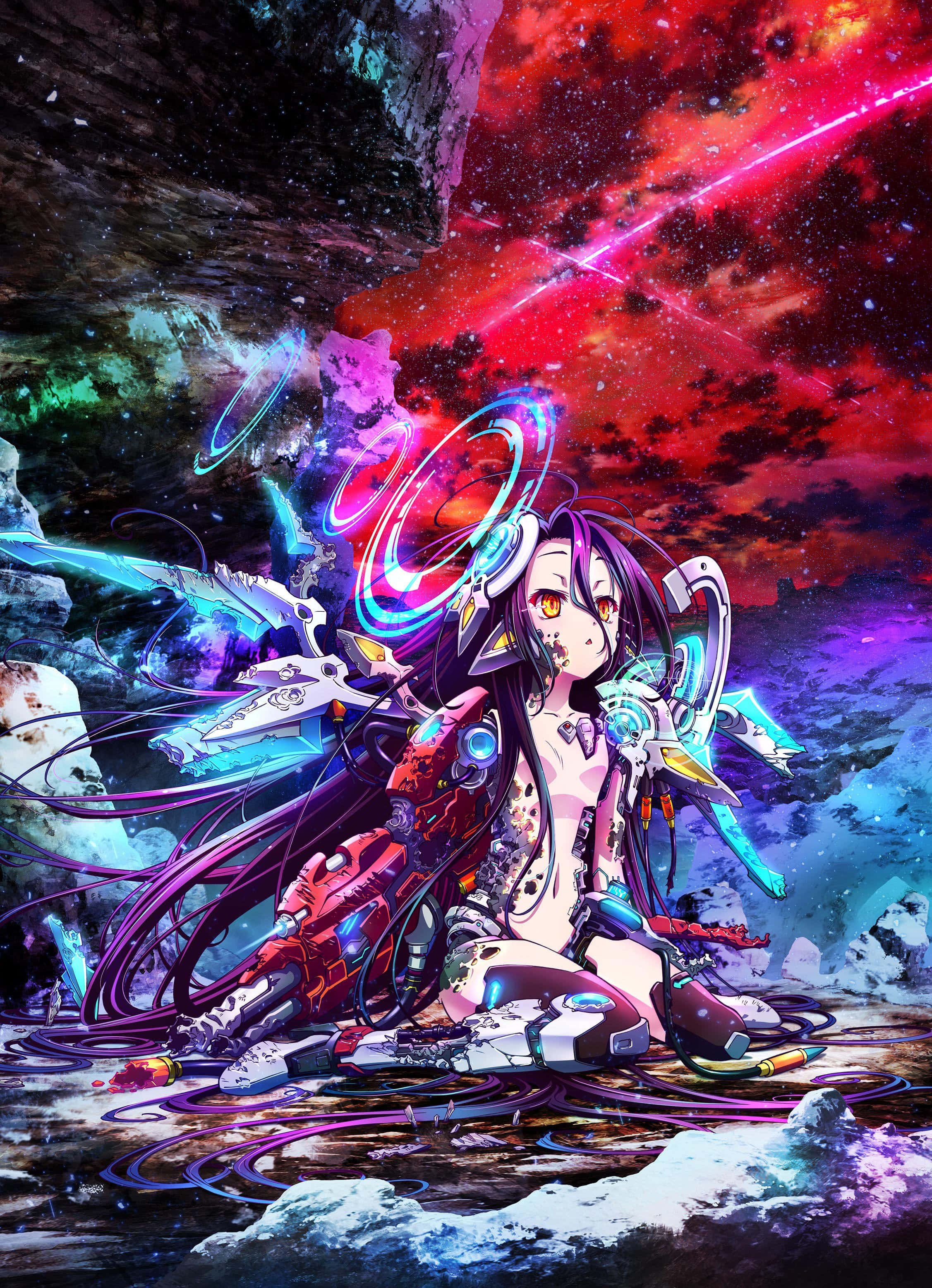 No Game No Life'ın güzel dünyası, her şeyin mümkün olduğu yer. Duvar Kağıdı