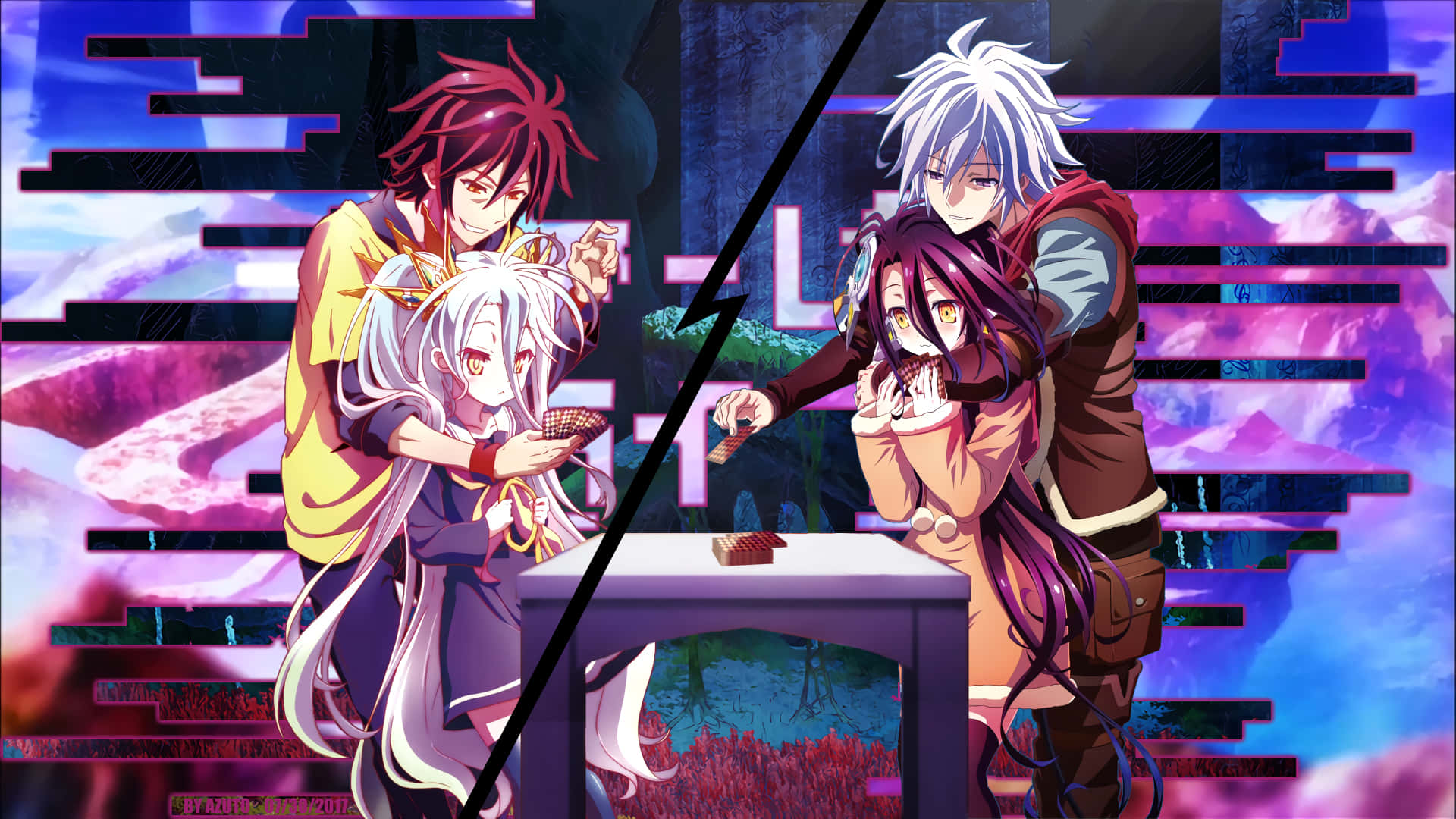 No Game No Life Anime Farklı Kardeşler Resmi Duvar Kağıdı