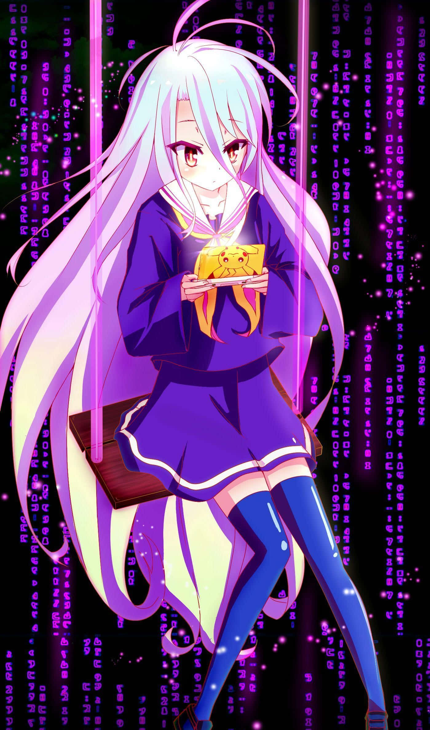 No Game No Life'da iki üvey kız kardeşin renkli dünyada üstünlük mücadelesi Duvar Kağıdı