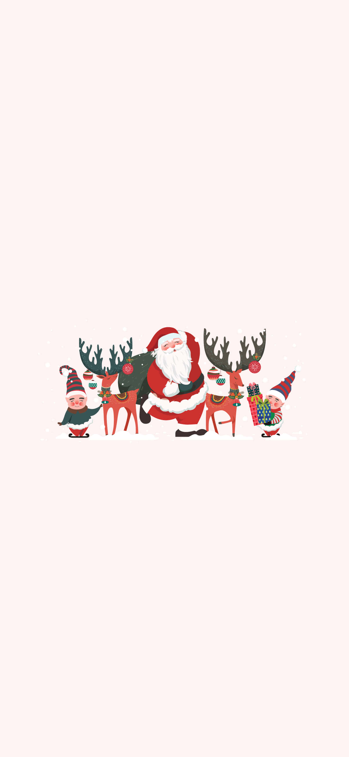Noel Baba Basit Estetik Sevimli Noel Duvar Kağıdı