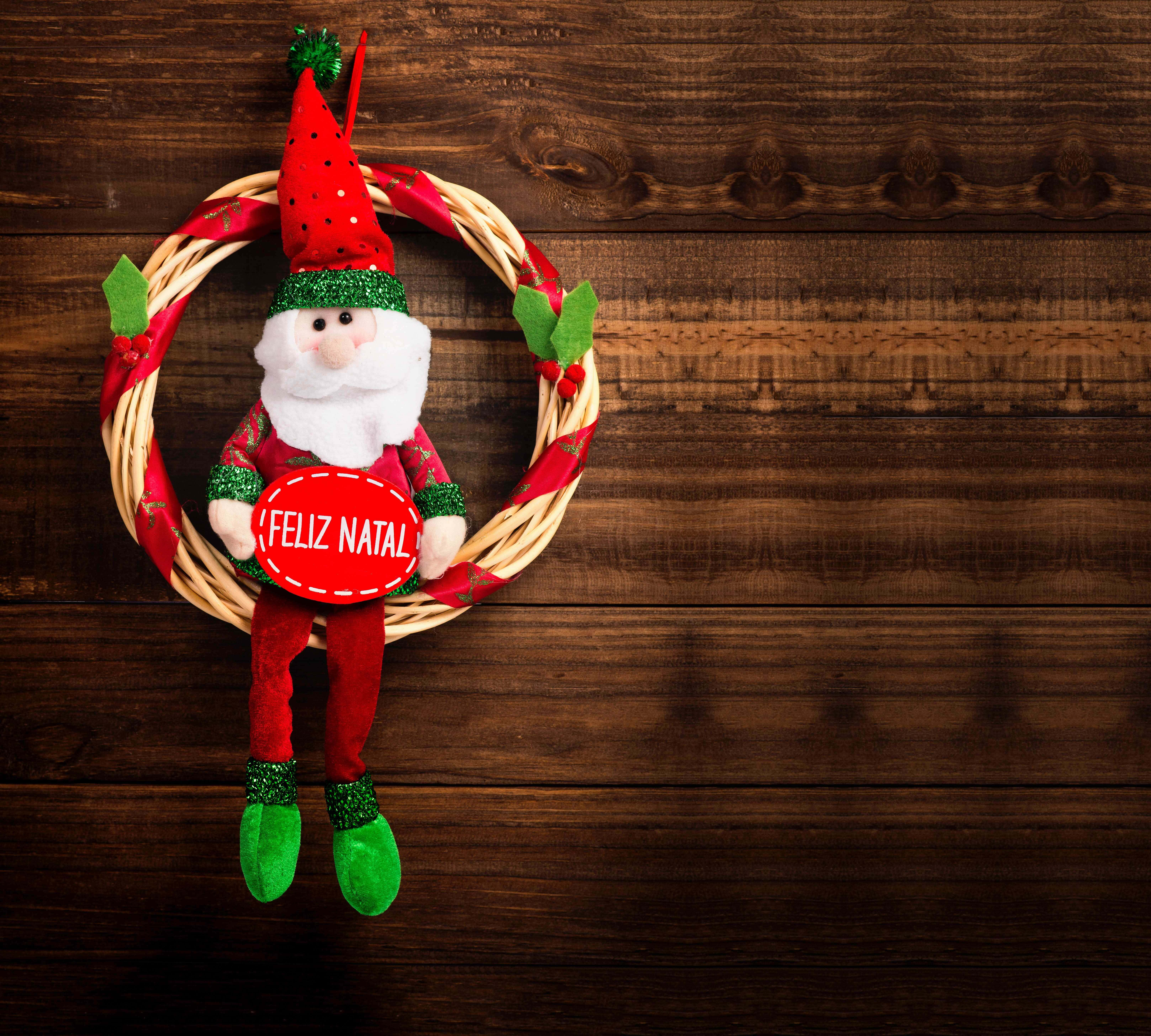 Noel Baba Çelengi Noel Fotoğraf Arka Planı Duvar Kağıdı