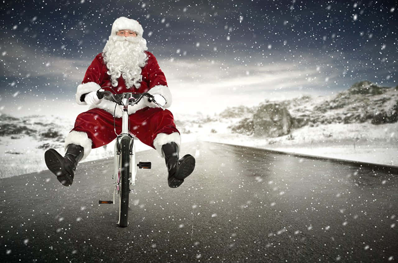 Noel Baba'nın Ren Geyiği Keyif Yolculuğu Duvar Kağıdı