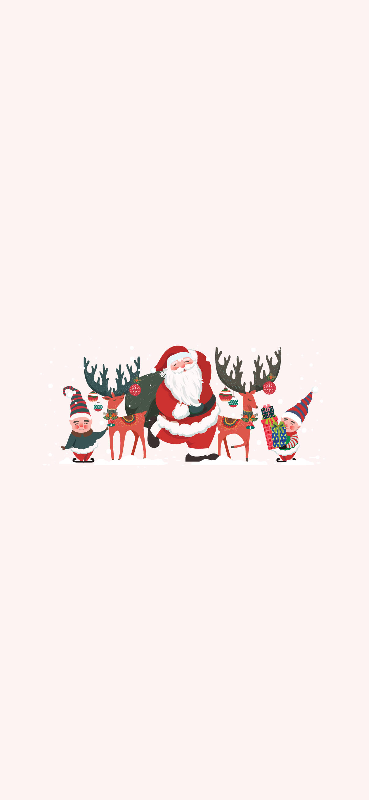 Noel Baba ve Cüceler Basit Noel Duvar Kağıdı