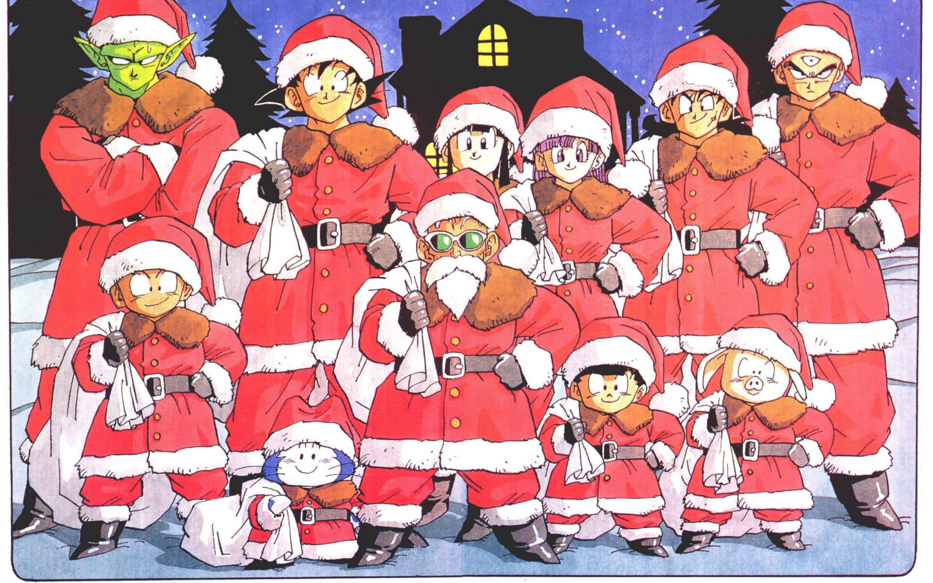 Noel'i Anime ile Kutlayın Duvar Kağıdı