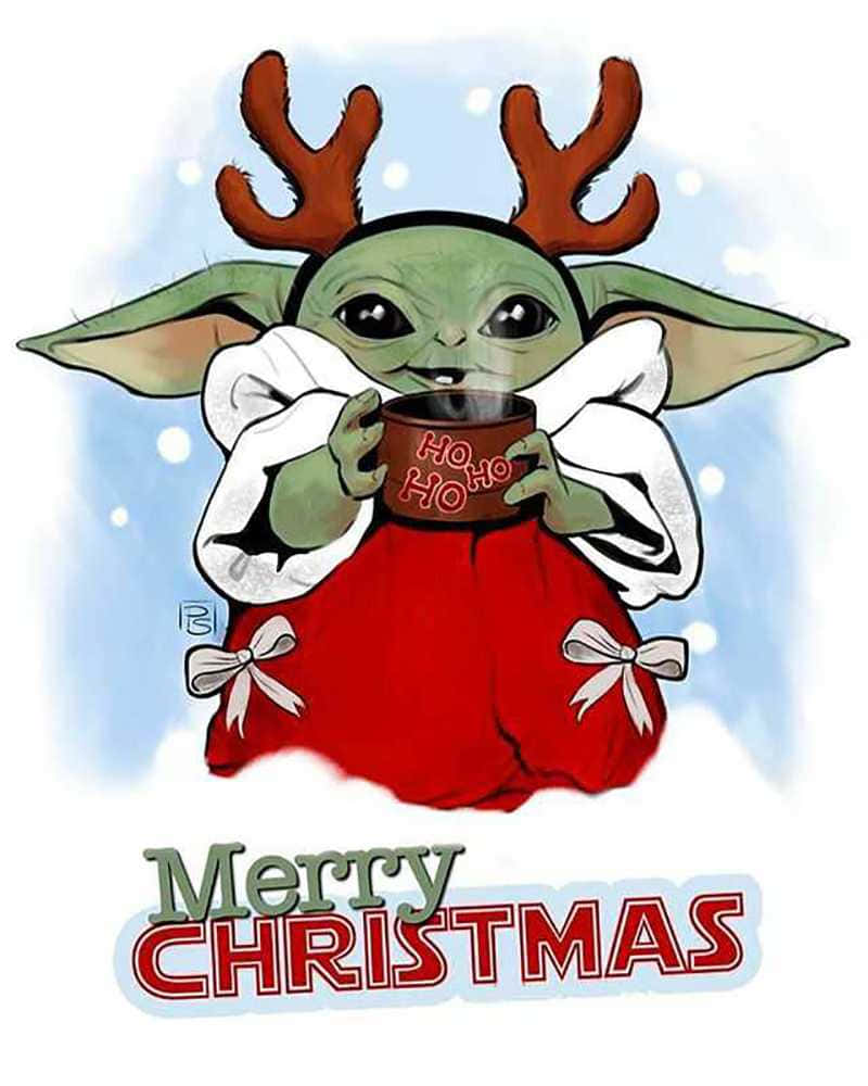 Noel'i Bebek Yoda ile Kutlayın Duvar Kağıdı