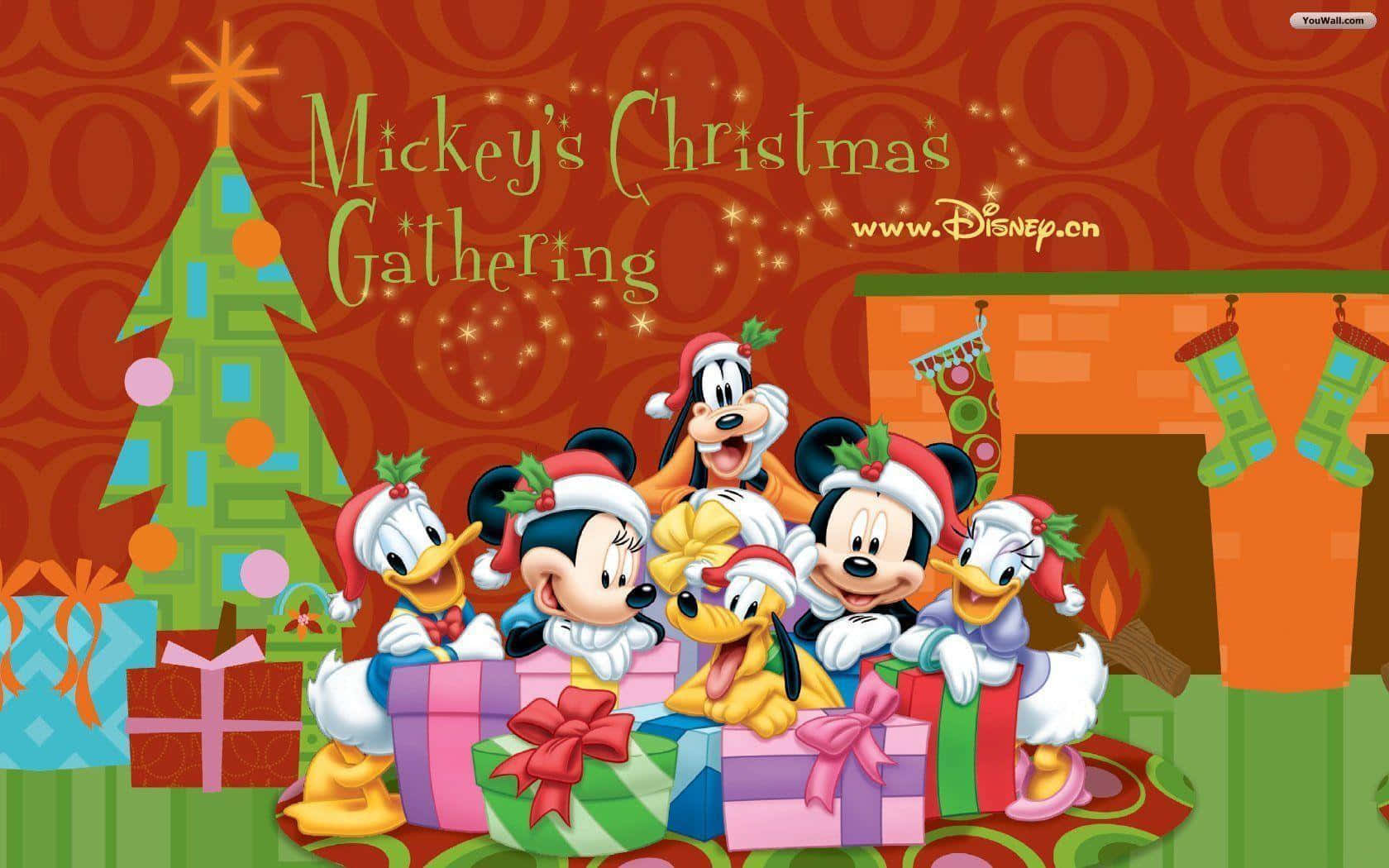 Noel'i en sevdiğin Disney karakterleriyle kutla! Duvar Kağıdı
