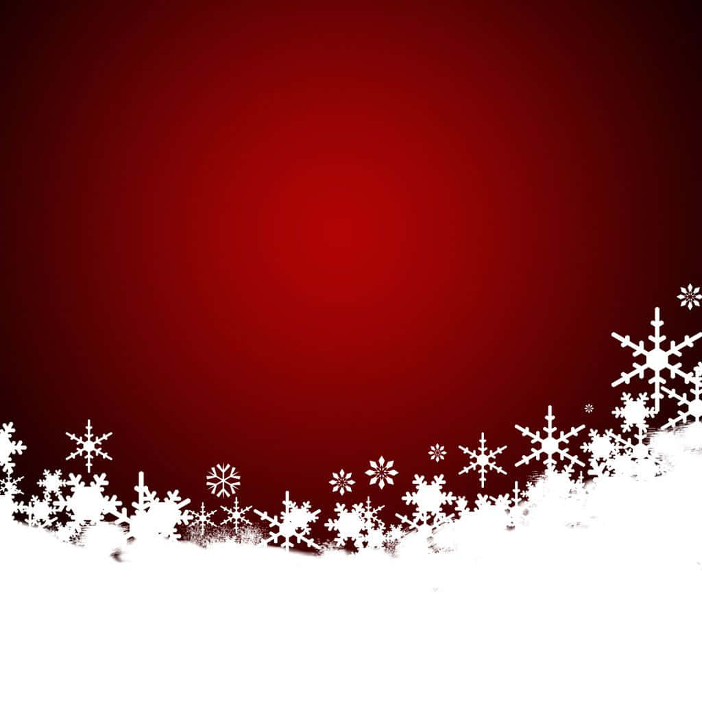 Noeli şık bir şekilde kutlayın bu şenlikli Kırmızı Noel arka planıyla Duvar Kağıdı