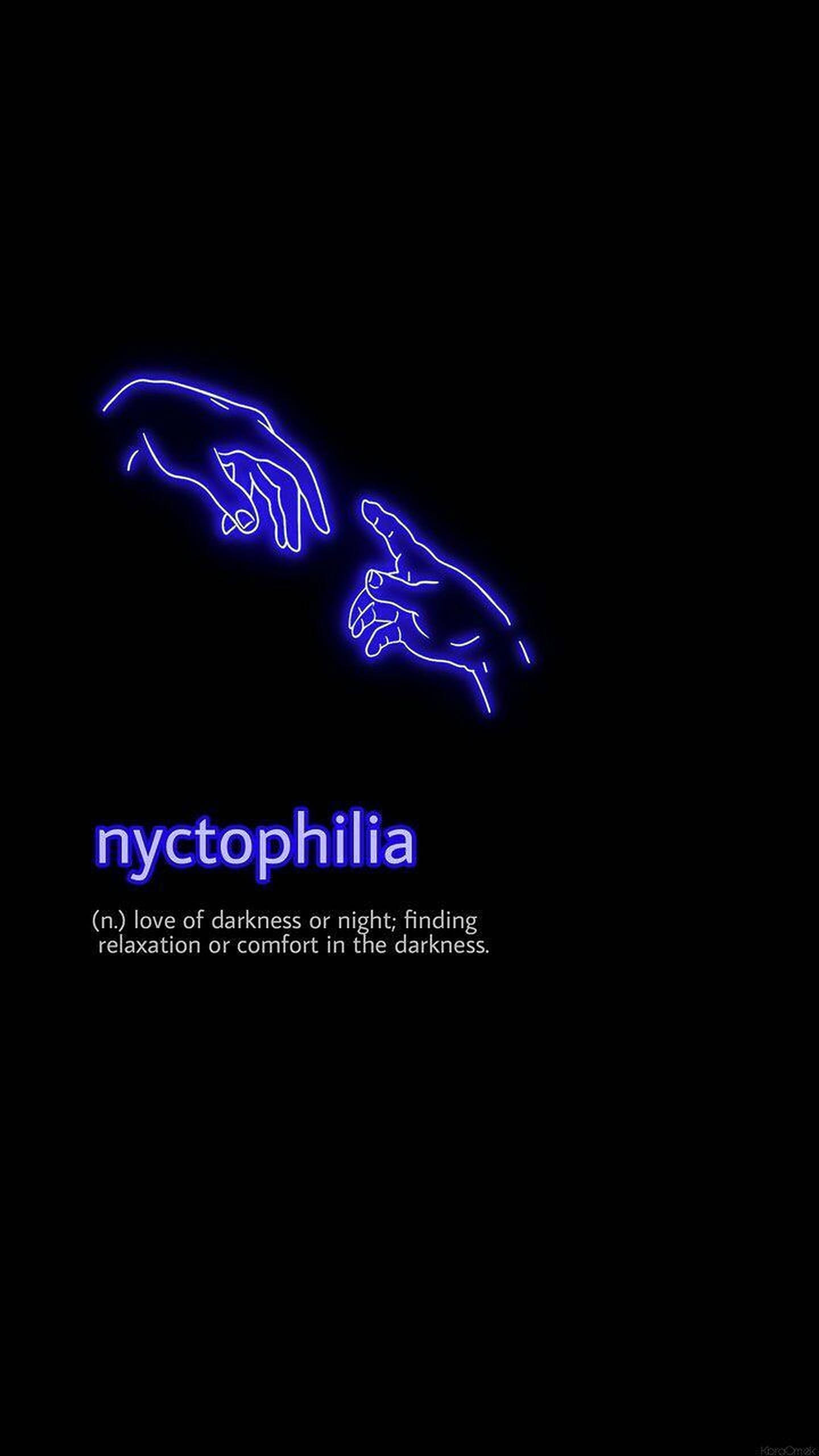 Nyctophilia Estetik Kelimeler Duvar Kağıdı