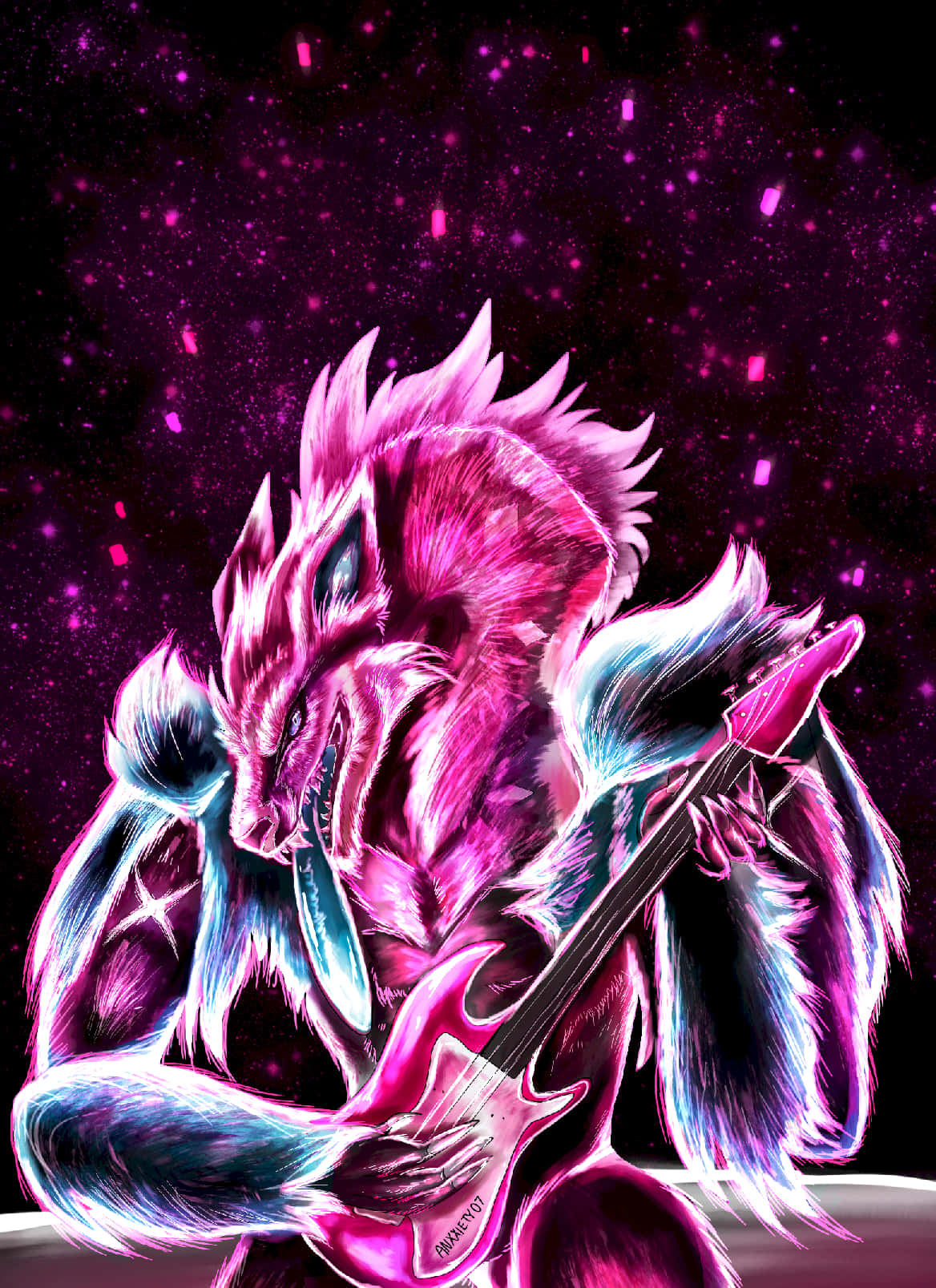 Obstagoon Gitar Çalıyor Duvar Kağıdı
