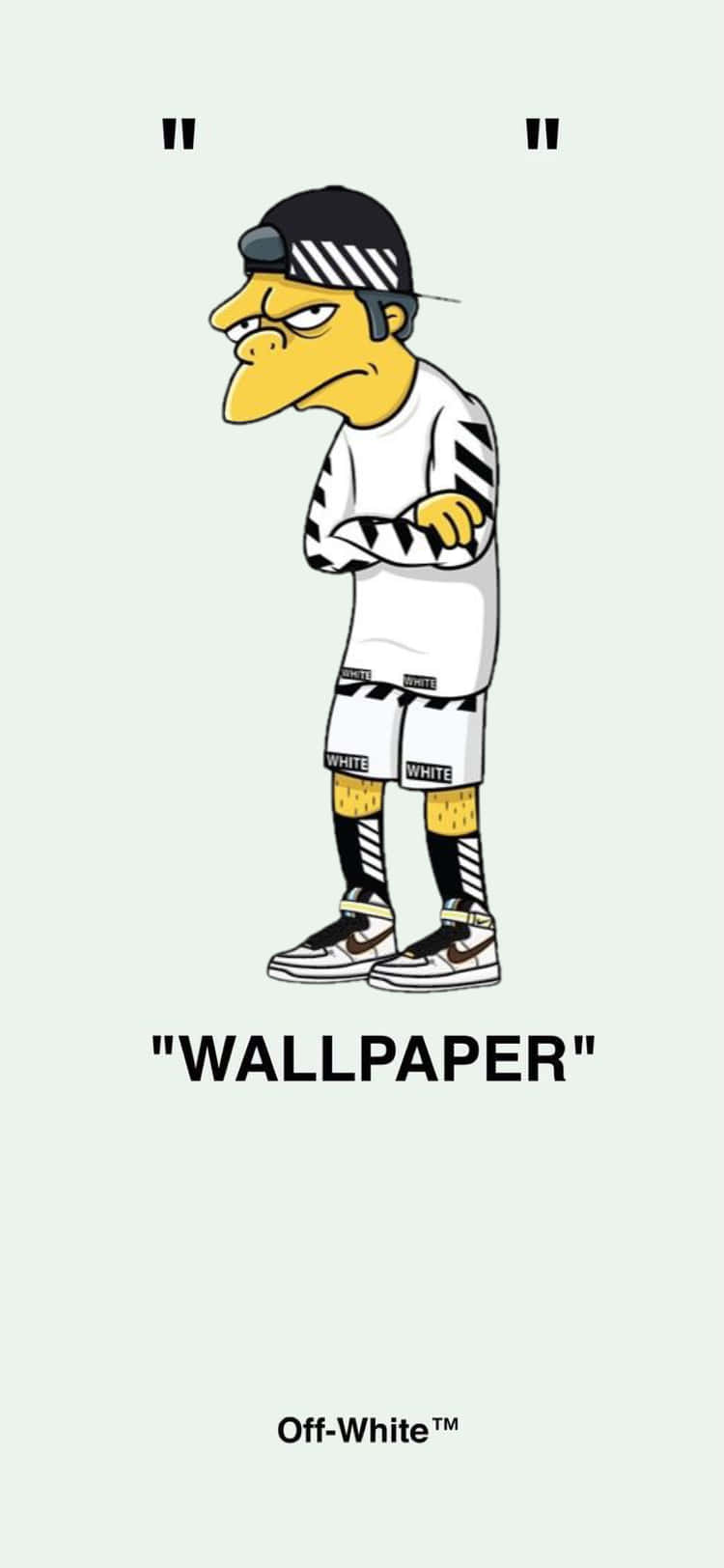 Off White iPhone The Simpsons Duvar Kağıdı