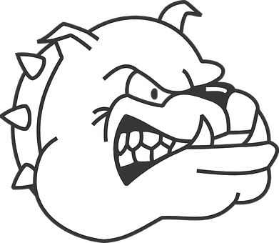 Öfkeli Bulldog Maskot Vektör Duvar Kağıdı