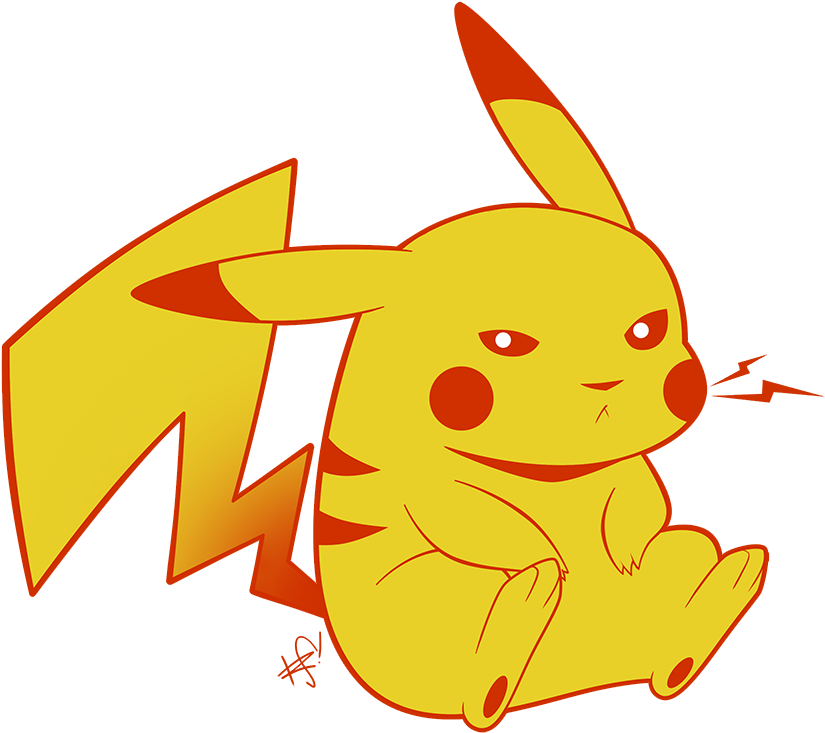 Öfkeli Pikachu Çizimi Duvar Kağıdı