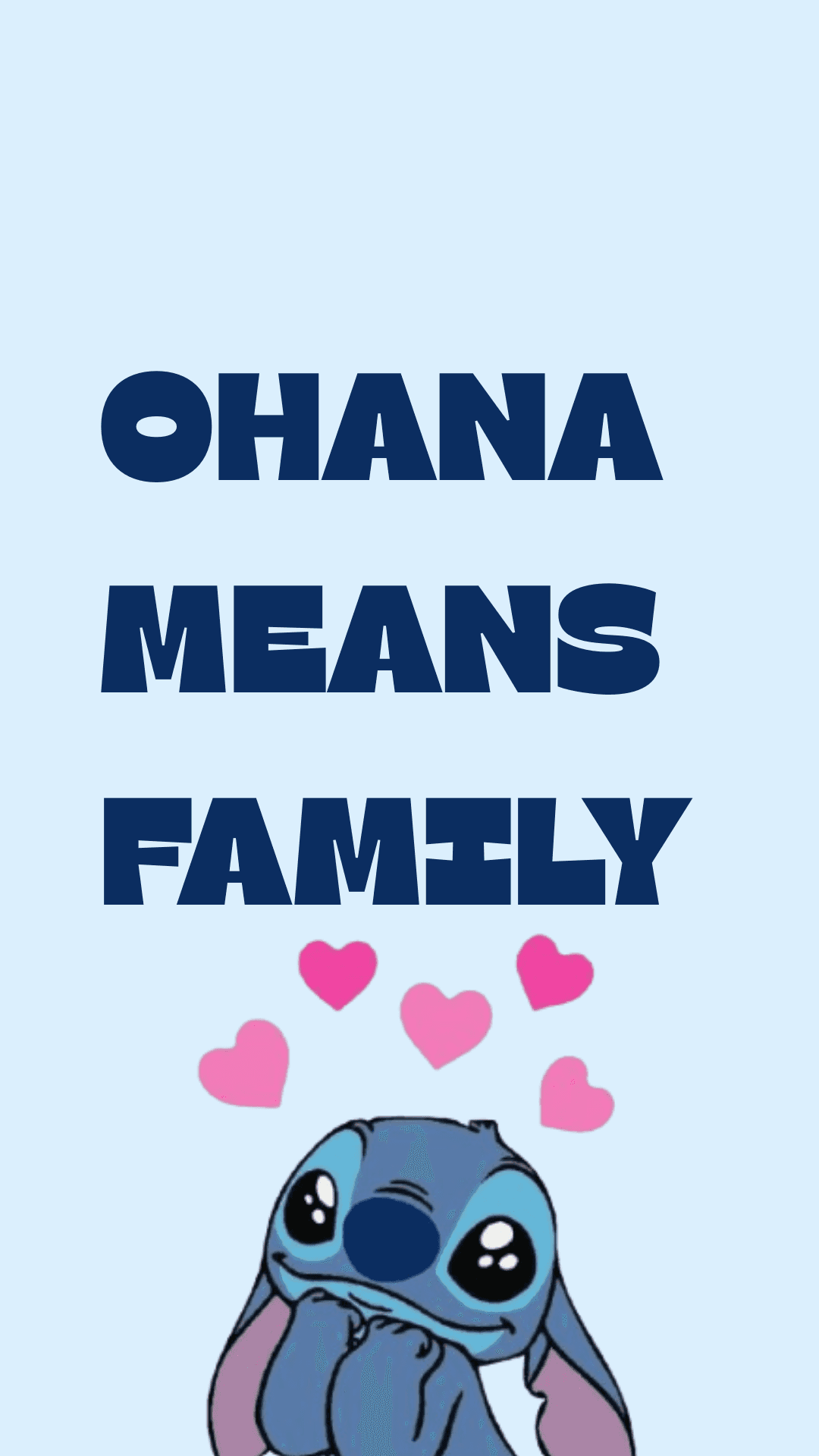 Ohana aile demektir Stitch Duvar Kağıdı