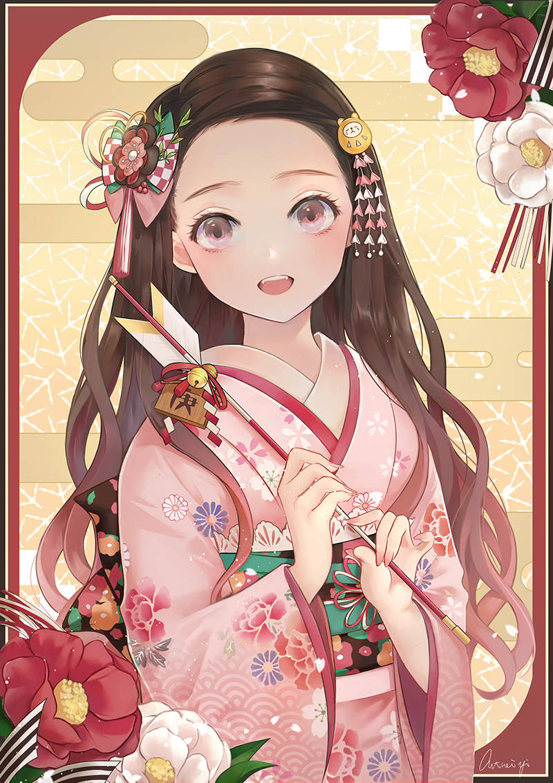 Ok Nezuko Demon Slayer Duvar Kağıdı