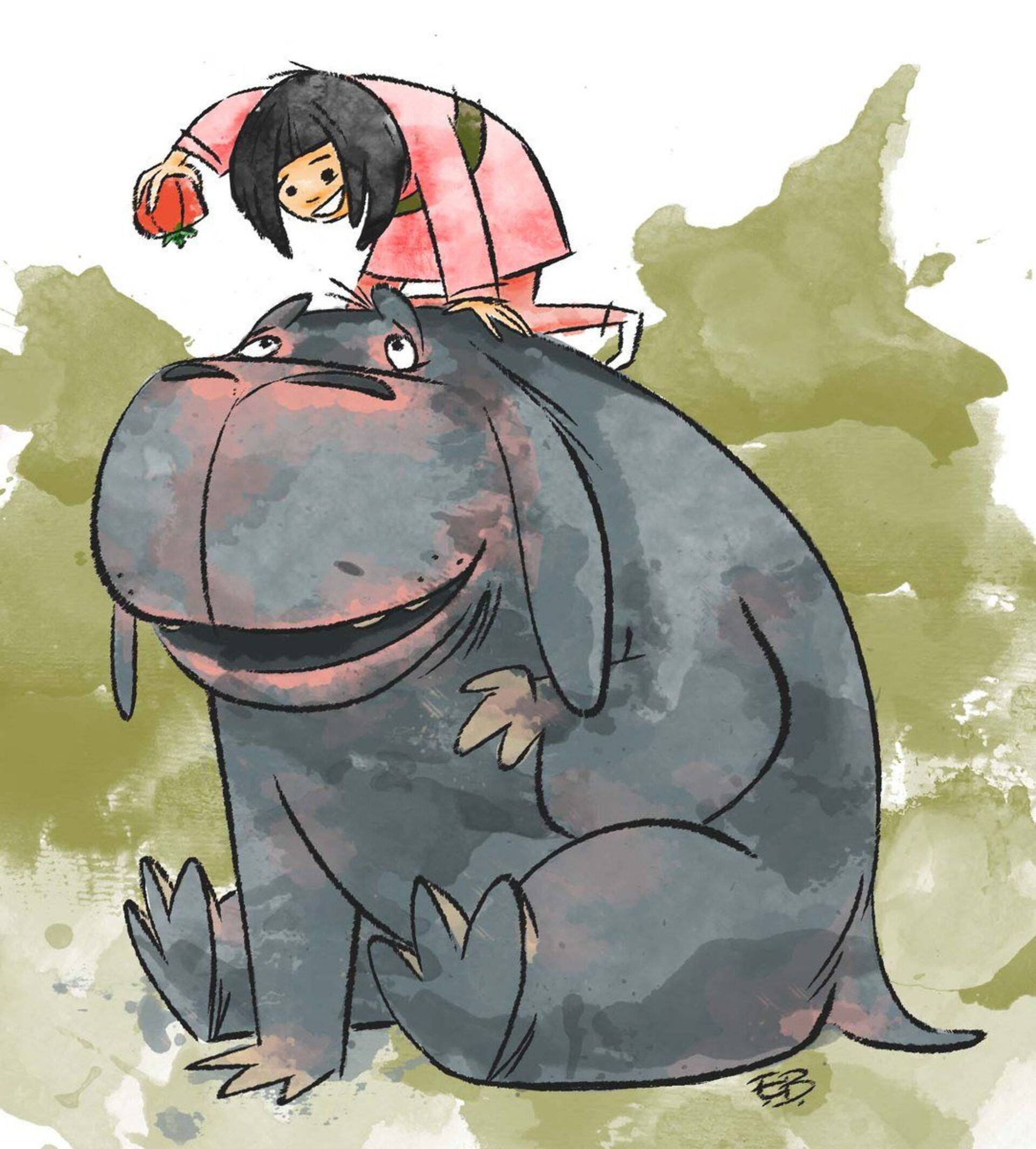 Okja Lekeli Karikatür Sanatı Duvar Kağıdı