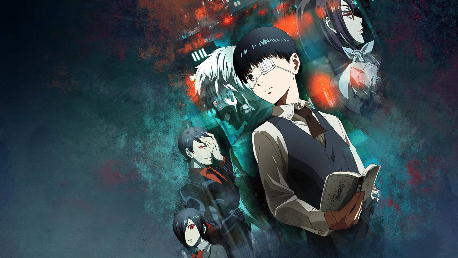 Okul Üniformalı Tokyo Ghoul Karakterleri Duvar Kağıdı