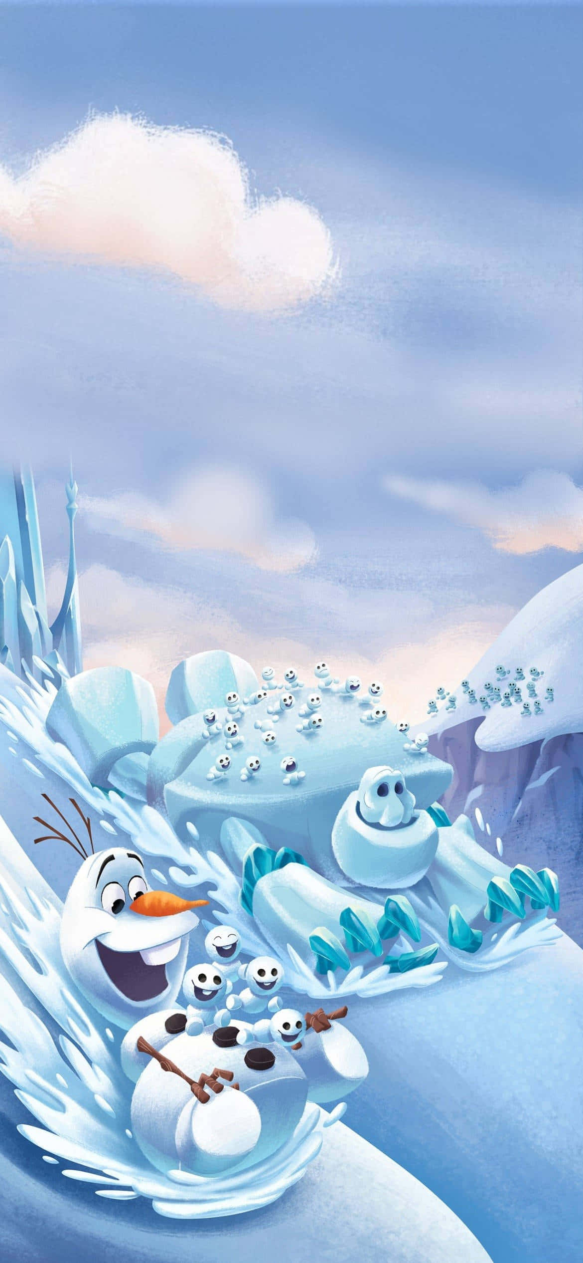 Olaf, herkesin sevdiği kardan adam Duvar Kağıdı