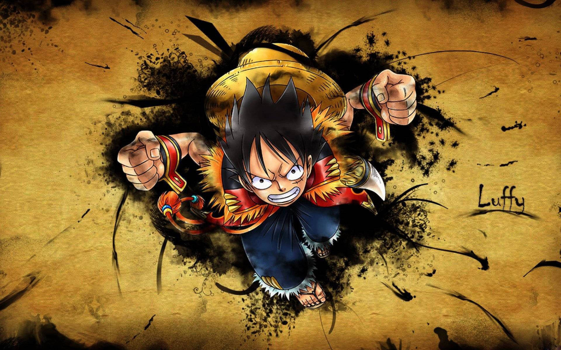 One Piece 4K Luffy'nin Hasır Şapkası Duvar Kağıdı