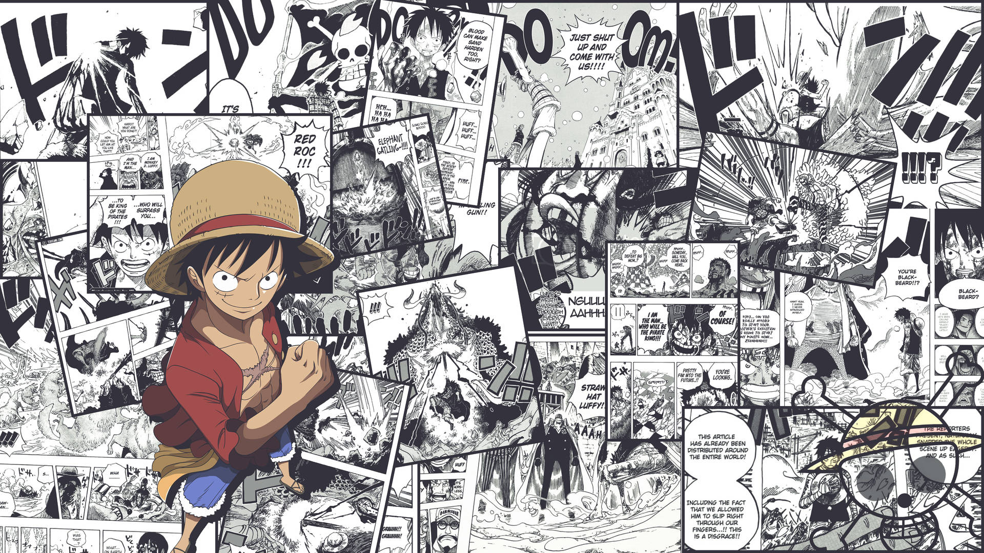 One Piece 4K manga şerit sayfaları duvar kağıdı — One piece 4K GIF Duvar Kağıdı