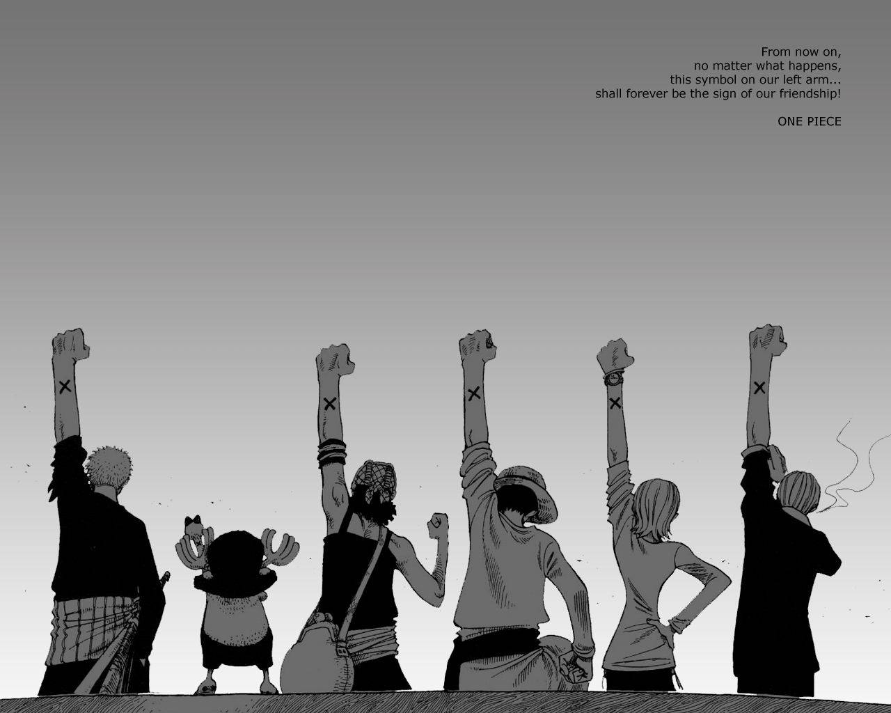 One Piece Arkadaşlık Sözü Masaüstü Duvar Kağıdı