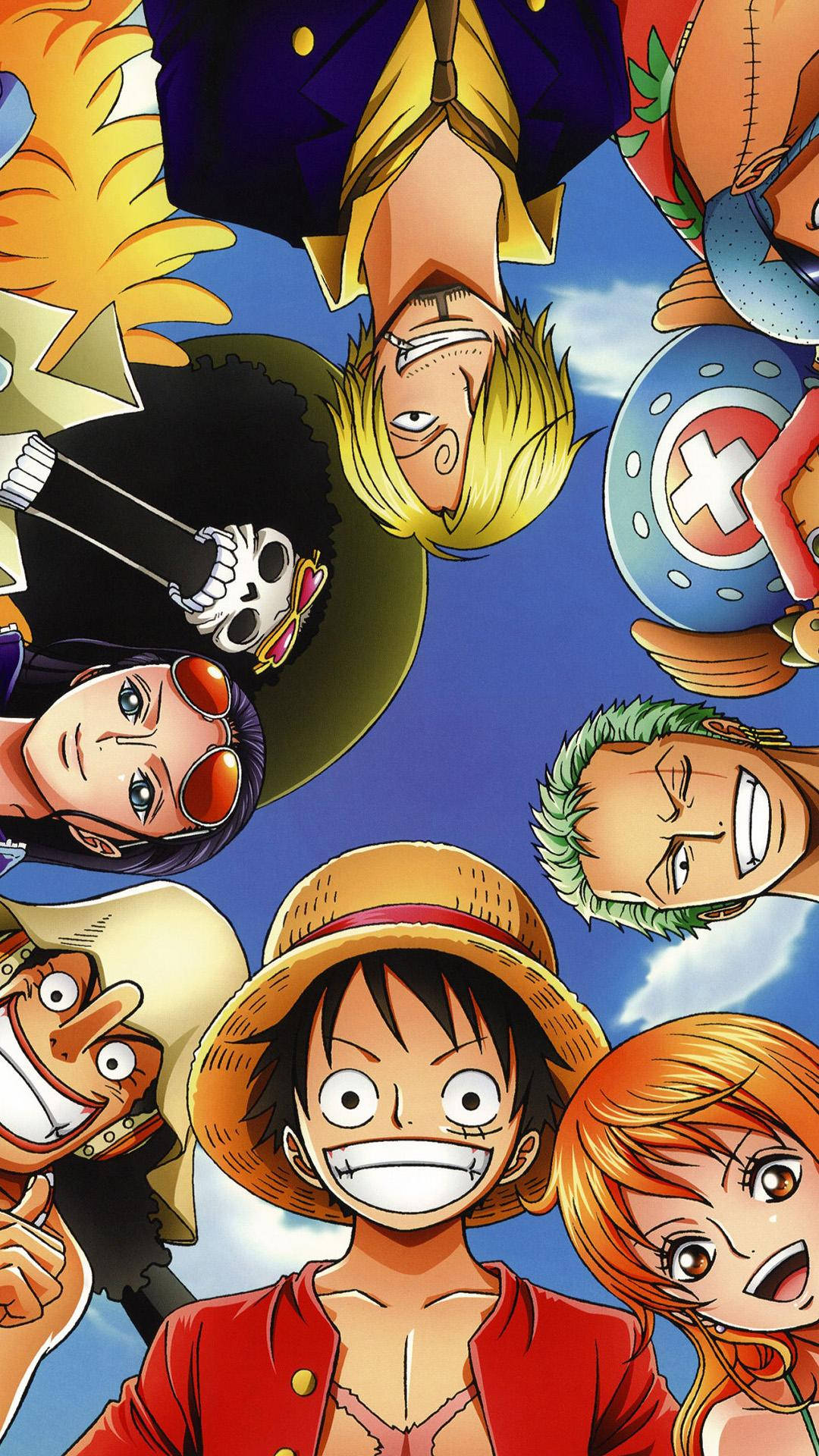 One Piece Canlı Oyuncu Kadrosu Gülümsüyor Duvar Kağıdı