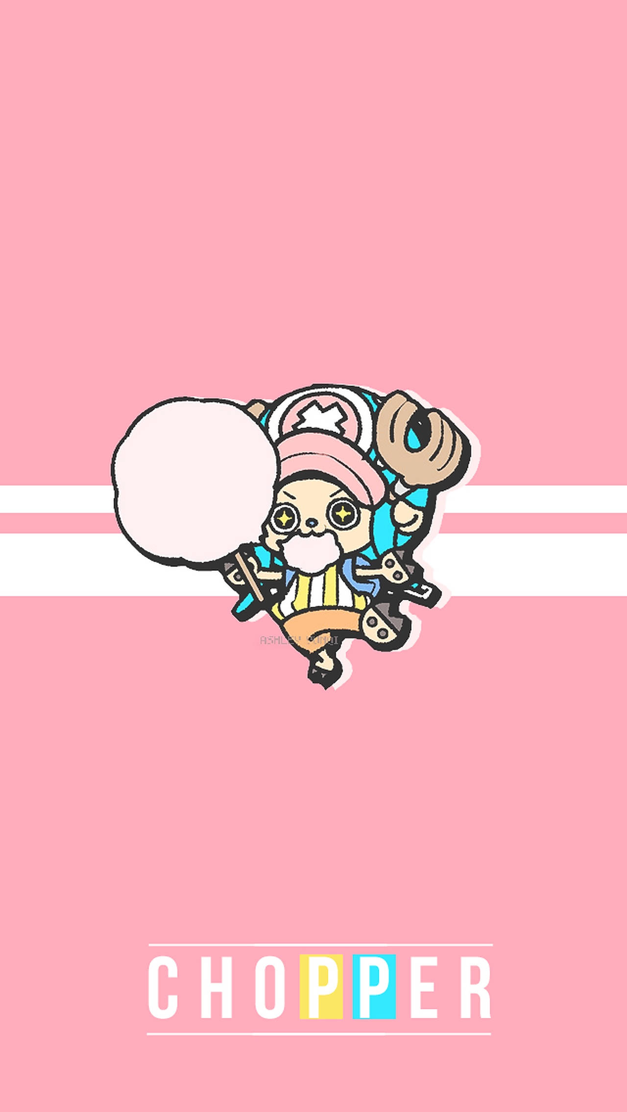 One Piece Chopper Pamuk Şeker iPhone Duvar Kağıdı