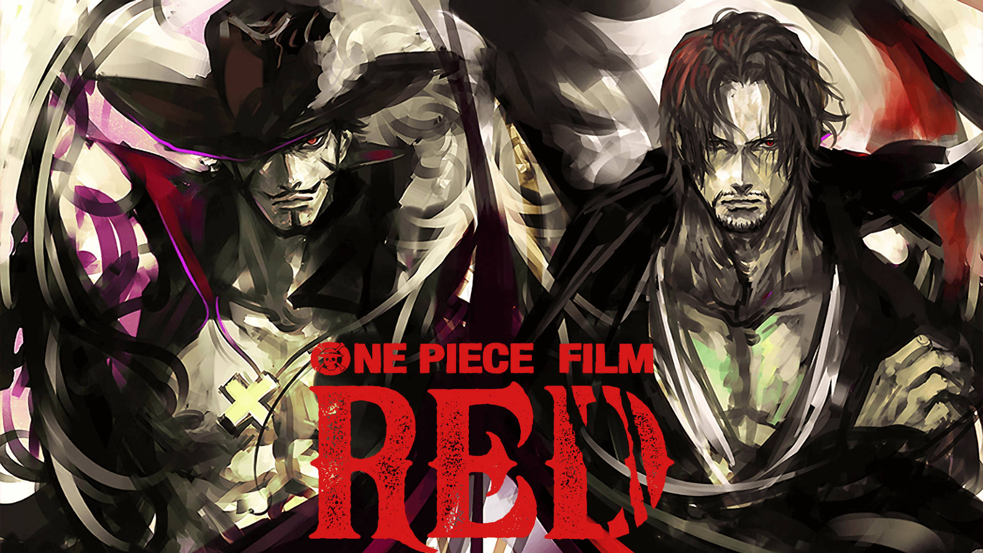 One Piece Film Red Shanks ve Mihawk Duvar Kağıdı