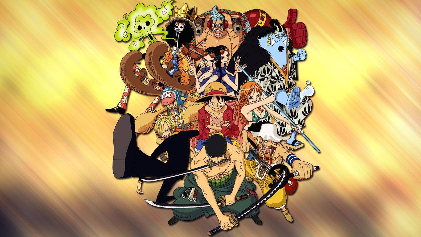 One Piece Hasır Şapka Korsanları Duvar Kağıdı